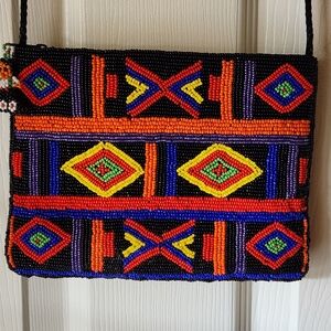 Beaded cross body bag